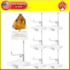 8 Pcs Adjustable Metal Arm Display Stand Crystal Holder Easel Display with Acryl