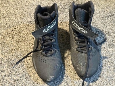 Alpinestars Sektor Vented Motorcycle Shoes Boots Size US 9.5 EUR 42.5  Black