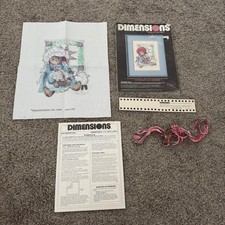 Dimensions Counted Cross Stitch Kit Country Doll 3633 - 9x12" 1987 Made in USA