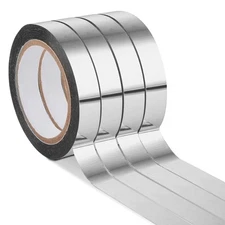 4 Rolls Metallic Mirror Tape 65Ft DIY Graphic Art Tape Self-Adhesive Metalize...