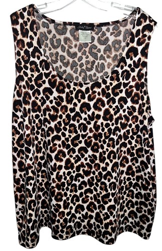 Slinky Marke Damen 1X Stretch Slinky Strick ärmellos Leopard Tank - Bild 1 von 2