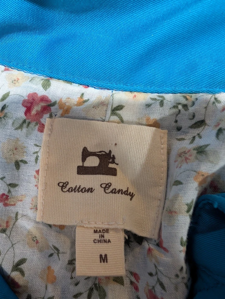 Gabardina para mujer Cotton Candy azul talla M Foto 3 de 4