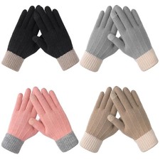 4 Pairs Womens Winter Gloves - Touchscreen Knit Warm Cold Weather