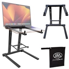AXA AXCESSABLES DJ Laptop Stand with Travel Bag  Foldable Stand, Black