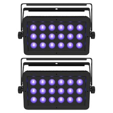 Chauvet DJ LED Shadow 2 ILS Blacklight Panel Wash Effect Lights 2-Pack