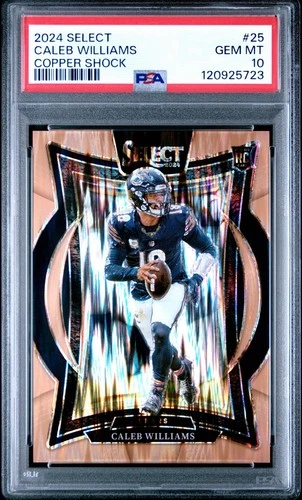2024 Panini Select - Caleb Williams #25 Copper Shock /299 (RC) PSA 10