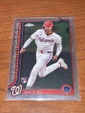 James Wood 2025 Topps Chrome Base Rookie Card #132 - Nationals