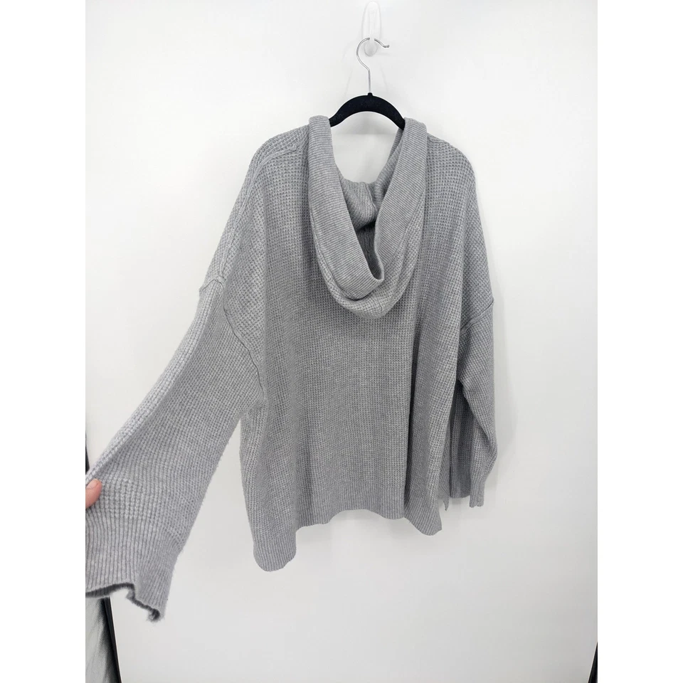 Suéter con Capucha Aerie Para Mujer XL Gris Tejido Gofre De Gran Tamaño Relajado Salón Informal Foto 3 de 4