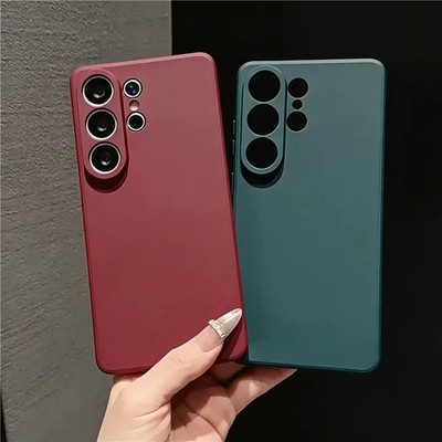 Silicone Phone Case & Screen Protector For Samsung Galaxy S23 24 S25 S26 Ultra