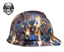 Custom Hydrographic Safety Hard Hat Mining Industrial WELDER MSA CAP