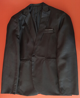 Herren Sommer Anzug Gr. 98 sehr schlank, Baumwolle, schwarz, NEU
