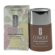 Clinique Acne Solutions Liquid Foundation Makeup 18 Fresh Cream Caramel 24 Hour