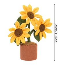 New Jellycat Amuseable Sunflower Plants Trio Plush Set with Pot Cute Gift Idea
