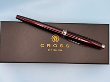 Cross Coventry Rolling Ball Pen Red Lacquer & Chrome NEW AT0665-10