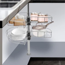 New Spice Rack Turntable Skid Lazy Susan Turntable Cabinet Organizer For Kitchen