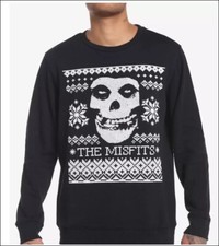 The Misfits Fair Isle Fiend Skull Sweatshirt XMAS Holiday Sweater danzig SMLG2XL