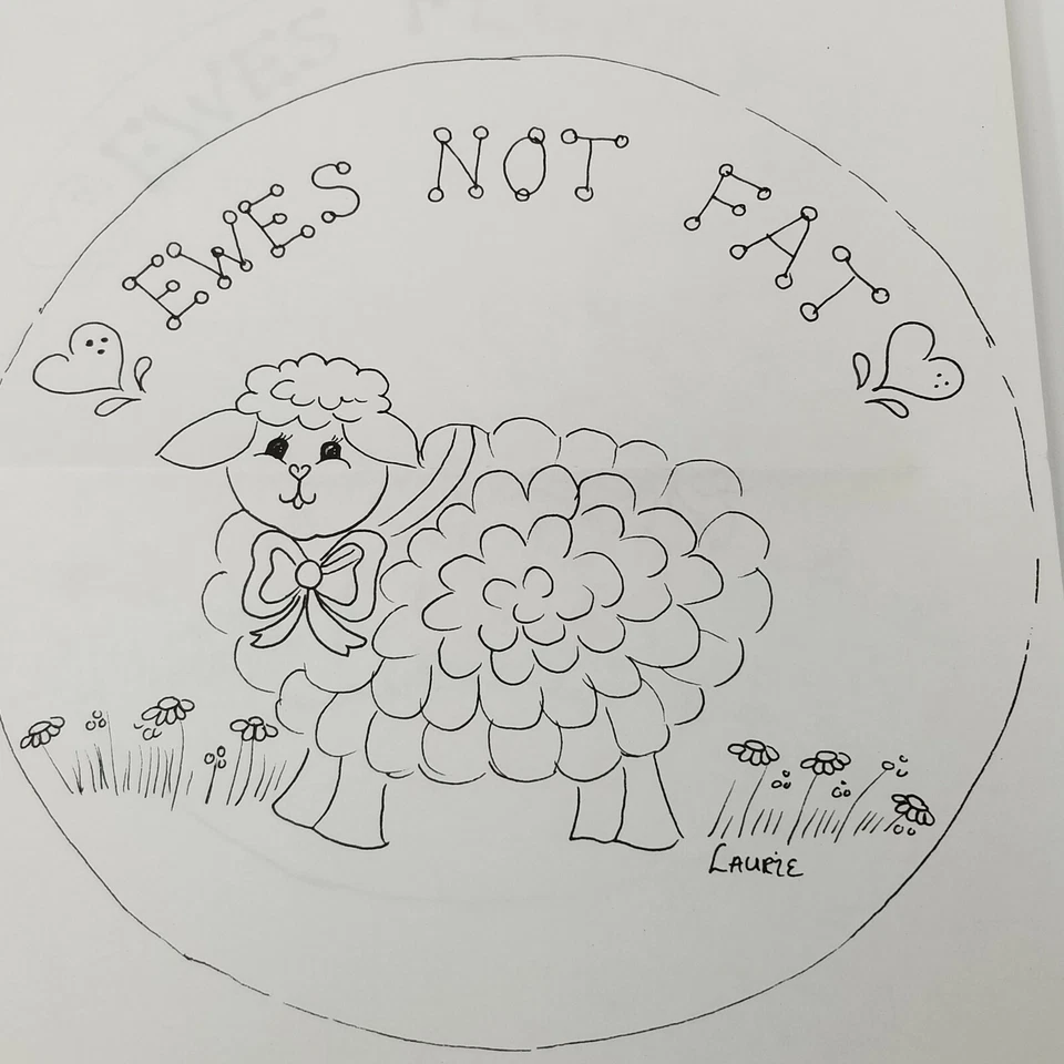 Ewes Not Fat by Laurie Griffiths Pattern Vintage - Image 4 of 4