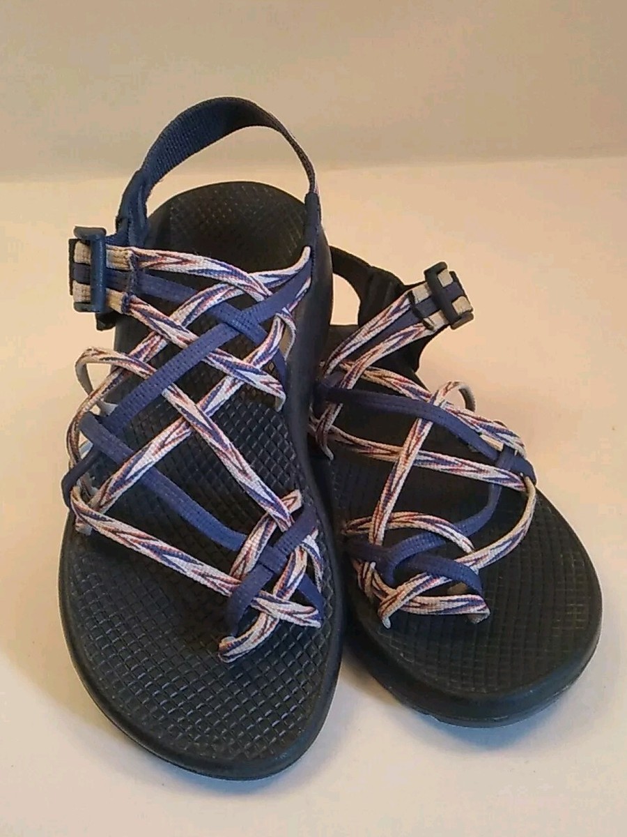 Chaco Womens Size 6 ZX/3 Classic Sport Sandals Strappy Blue Orange