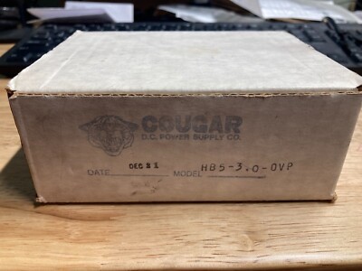Cougar  HB5-3.0-OVP - Mint Condition Box and Unit - See Photo's