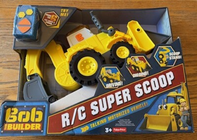 Fisher Price Bob The Builder R/C Super Scoop Talking Motorized Vehicle 2015 NEW!