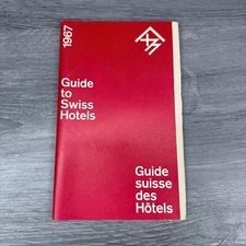 Vtg Brochure 1966 Guide to Swiss Hotels Swissair Travel Switzerland Info w/ Map