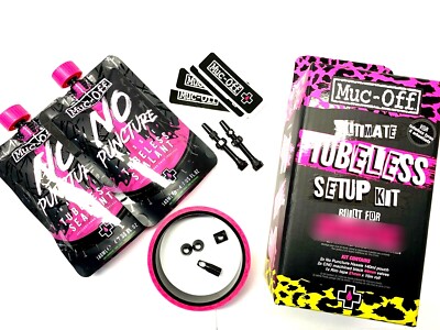 Muc-Off Ultimatives schlauchloses Setup-Kit Ventile Straßenkies CX 28-30 mm Felgen schwarz
