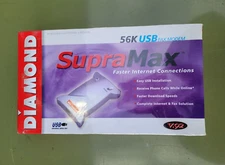 Diamond SupraMax 56K USB External Fax New In Box Modem # SM56USBSL