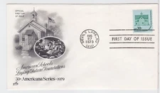 TurtlesTradingPost- American Schools - 1979 FDC #1606 - Artcraft Cachet