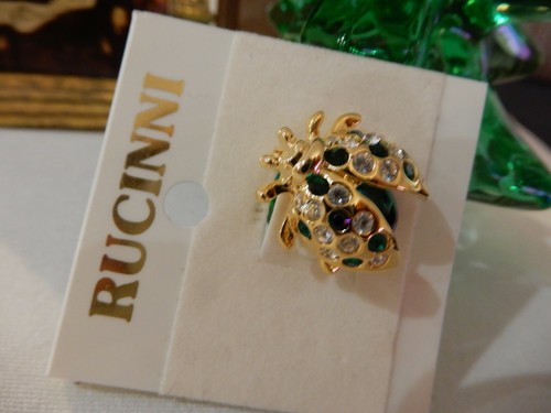 Petite épingle/broche coccinne acheter coccinne Swarovski RUCINNI ~ bas cadeau ~ NEUF !