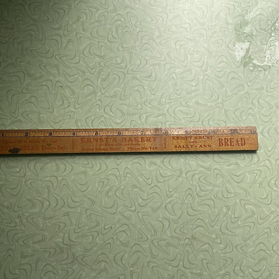 Vtg Ernst Bakery Grand Island NE Krispy Krust Bread Advertising Ruler