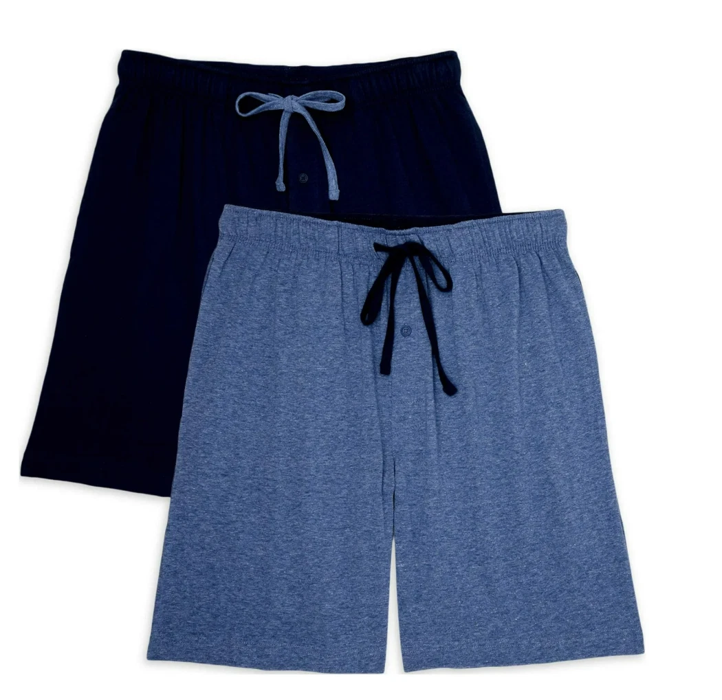 Hanes Men s Knit X Temp Sleep Short 2 Pack Blue Navy M Lounge