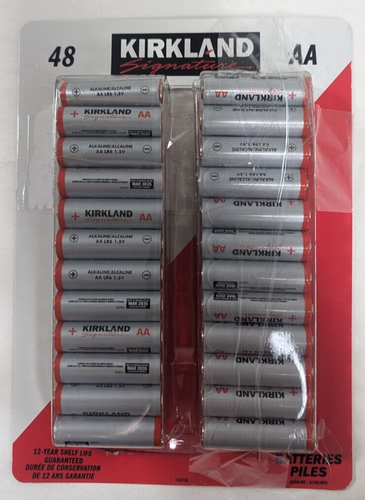 Kirkland Signature AA Alkaline Batteries 48 Pack New And Sealed Made In - Foto 7