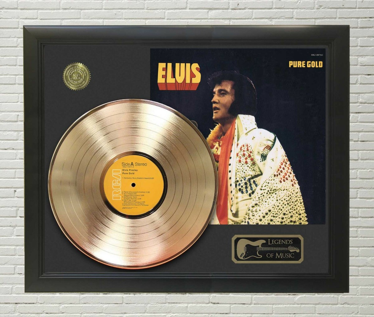 希少　Elvis Aron Presley エルヴィス　ゴールドディスク　額入り 希少 Elvis Aron Presley エルヴィス ゴールドディスク 額入り 希少