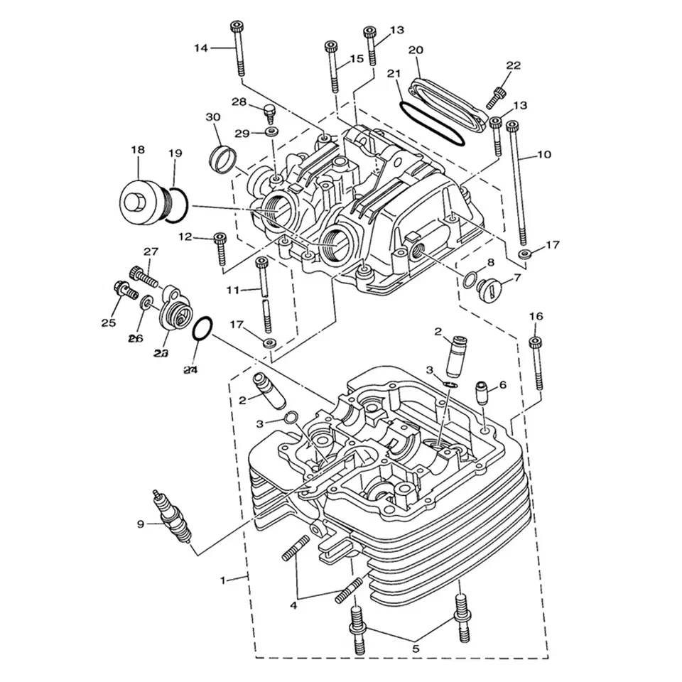 4X Juntas de junta tórica de cubierta de válvula para Yamaha Virago V Star 650 1100 93210-62446-00 Foto 4 de 4