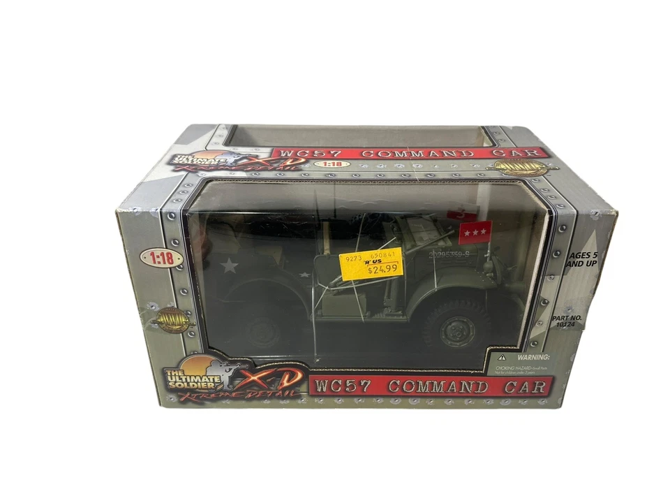 NEW, Unopened: Ultimate Soldier Xtreme Detail 1:18 WWII WC57 Command Car - Image 2 of 2