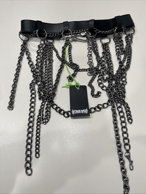 Dolls Kill DOWNBEAT MULTI CHAIN BELT Darker Wavs OS