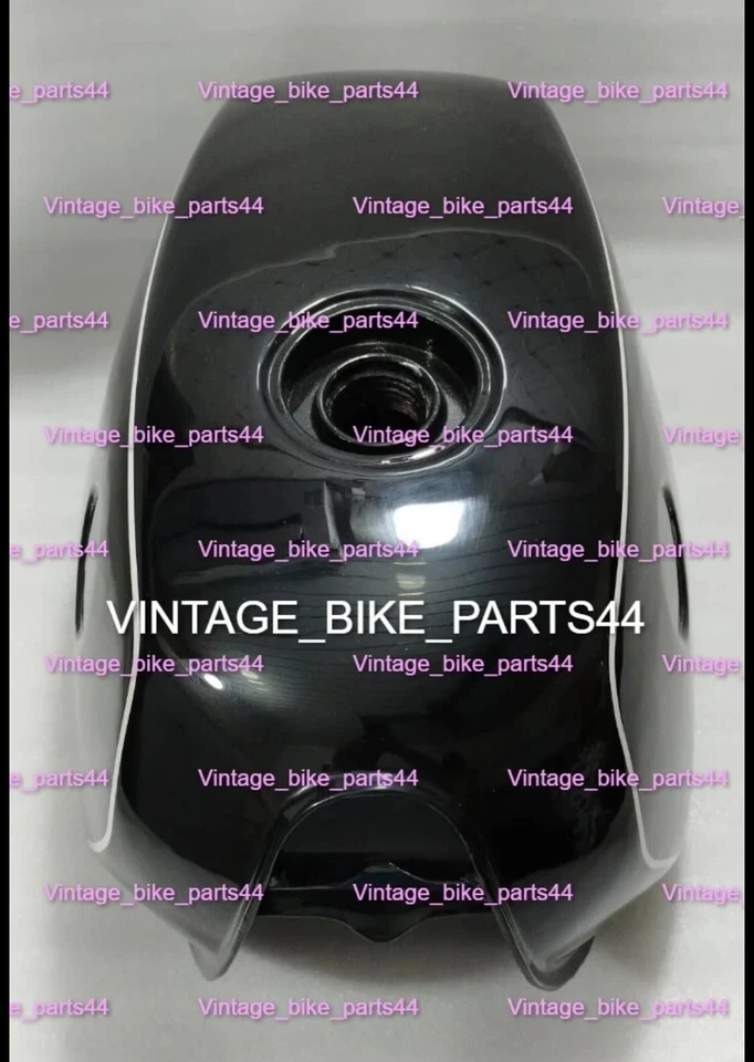 FIT FOR BMW R45 R65 1981 BLACK PAINTED ALUMINIUM PETROL FUEL GAS TANK - Image 3 of 4