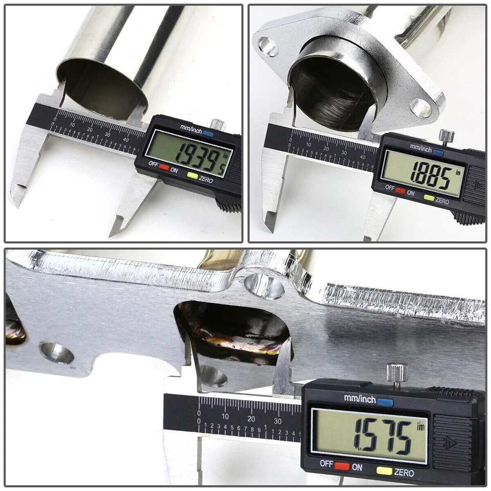 Cabezales de escape de rendimiento de acero inoxidable L6 144/170/200/250 CID para Ford Merc Foto 3 de 4