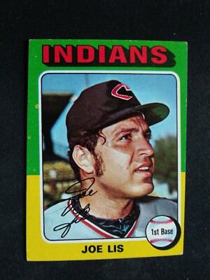 1975 Topps ''Mini'' Baseball Card # 86 Joe Lis - Cleveland Indians (EX)