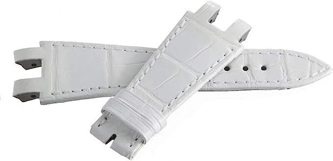 Ulysse Nardin 17mm x 23mm Correa de Reloj de Cuero Blanco para Hombre Suiza Genuina Nueva Foto 3 de 3