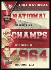 2012 Upper Deck University of Alabama #NCTNPC Ray Perkins Paul Crane Joe Namath