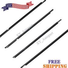 4PCS Door Belt Weather Strip Molding Seal WCO09 For 2003 04-2008 Toyota Corolla