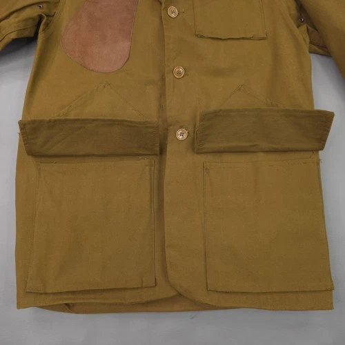 Vintage Bullseye Bill Jacket Mens 34 Brown Canvas Field Hunting Water Repellent image 5