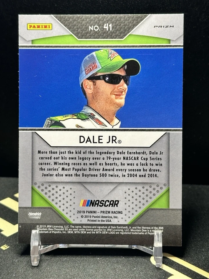 2019 Panini Prizm CAMO Dale Earnhardt Jr Nascar #41 SP “Dale JR” - Image 2 of 2