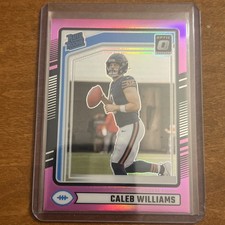 2024 Optic Rated Rookie Caleb Williams Pink Preview Holo Prizm #327 Bears