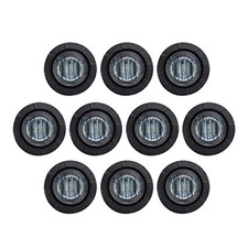 10 Pcs 3/4 Inch Mount SMOKED LENS White Light Clearance Markers Smoked/White