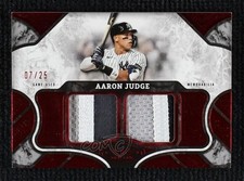 2025 Topps Tier One Relics Red 7/25 Aaron Judge #T1R-AJ Dual Patch 0dj8