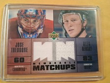 2003-04 Upper Deck - Memorable Matchups Dual Jersey. Jose Theodore, Ales Hemsky 
