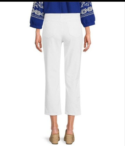 Code Bleu Chelsea Stretch Capri Jeans Pants 18W White Secret Tummy Panel (GA) - Picture 2 of 16
