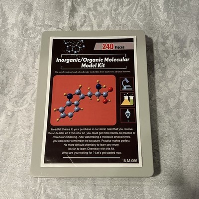 240 piece Molecular Model Kit Inorganic Organic Chemistry Building pre-owned